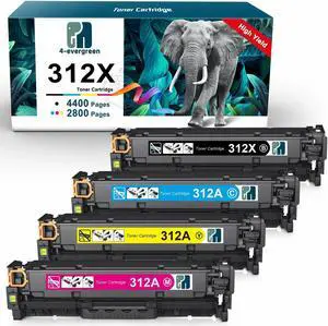 4P Toner Cartridges Set for 312X Laserjet M476DN M476DW DN CF380X CF381A-383A