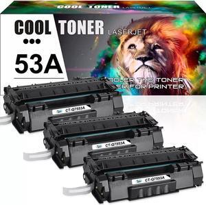3x Black Toner Compatible with Q7553A 53A LaserJet M2727nf MFP P2015d P2015dn