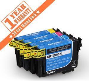 4PK T220XL 220XL Ink Cartridges Compatible for Epson WorkForce Pro WF-2630 WF-2650 WF-2660 WF-2750 WF-2760 Epson Expression Home XP-320 XP-420 XP-424