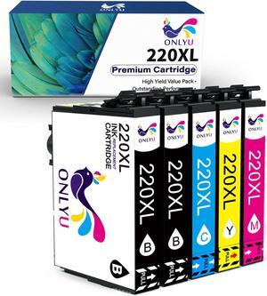 5PK T220XL 220-XL Ink (2K/C/M/Y) For Epson XP420 XP424 XP320 WF2630 WF2660 WF2760 printer