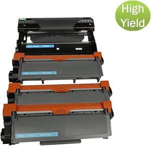 DR630 Drum + TN660 Toner Cartridge for Brother DR630 TN660 DCP-L2520DW DCP-L2540DW HL-L2300D HL-L2320D HL-L2340DW HL-L2360DW HL-L2380DW MFC-L2700DW MFC-L2720DW MFC-L2740DW Printer 4 Pack