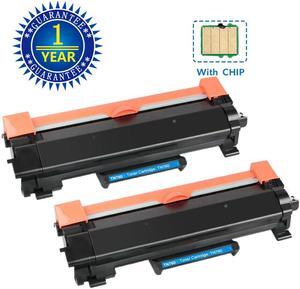 2PK High Yield TN760 TN730 Toner With IC Chip For Brother MFC-L2710DW HL-L2395DW