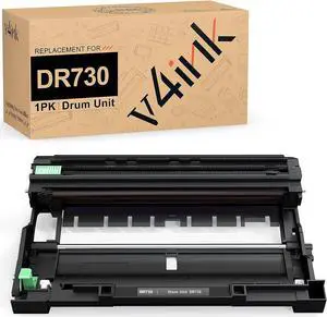 v4ink Compatible DR-730 Drum Replacement for Brother DR730 DR760 Drum for Brother HLL2325DW HLL2350DW HLL2370DW HLL2390DW HLL2395DW MFCL2690DW MFCL2710DW MFCL2717DW MFCL2750DW DCPL2550DW NOT Toner