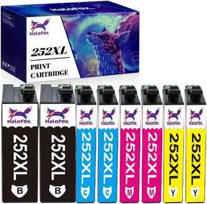 8 PK T252XL 252XL Ink Cartridges for Epson 252 XL BCMY Workforce WF-7710 WF-7110