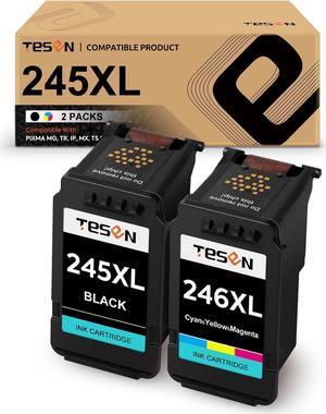 TESEN PG245XL CL246XL Remanufactured Ink Cartridge Replacement for Canon PG245 XL CL246 XL Use with Canon PIXMA MX492 MX490 MG2420 MG2520 IP2820 TS202 TS3120 Printer 2 Pack 1Black1Color Combo