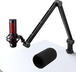 SUNMON QuadCast Boom Arm - Upgraded Heavy Duty Mic Arm with QuadCast Pop Filter, 360° Rotatable Microphone Arm for QuadCast, QuadCast S