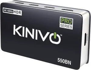 Kinivo 550BN 4K HDMI Switch with IR Wireless Remote (5 Port 4K 60Hz HDR HDMI 2.0 High Speed-18Gbps Auto-Switching)