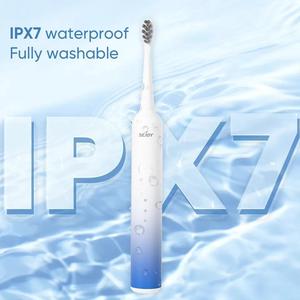 Sonic Electric Toothbrush Gradient Color Deep Plaque Cleaning 8 Brush Heads