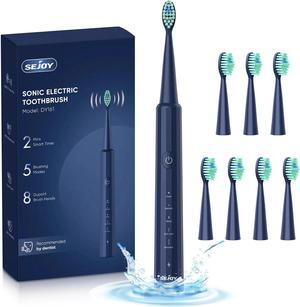 Sonic Electric Toothbrush USB Rechargeable Power Toothbrush With 8 Brush Heads