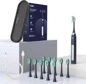 SEJOY Electric Toothbrush Sonic Movement Clean Teeth Portable Rechargeable