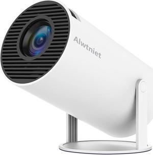 Mini Projector with Android 11, Portable Projector 4K 1080P Full HD Support, Smart Projector 5G WiFi6 BT5.0 Auto Horizontal Correction, 180°Rotatable Outdoor Projector for Phone/TV Stick/Laptop