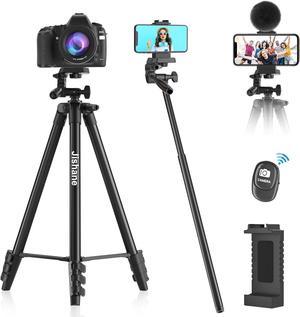 71" Camera Tripod Stand, Versatile Cell Phone Tripod with Remote Phone Holder and Carry Bag, Lightweight Portable Camera Stand Compatible with Phone, Camera, Projector, DSLR/SLR