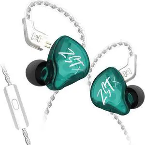KZ ZST X in-Ear Monitors, Upgraded Dynamic Hybrid Dual Driver ZSTX Earphones, HiFi Stereo IEM Wired Earbuds/Headphones with Detachable Cable for Musician Audiophile (with Mic) Cyan KZ ZST X in-Ear Monitors, Upgraded Dynamic Hybrid Dual Driver ZSTX Earphones, HiFi Stereo IEM Wired Earbuds/Headphones with Detachable Cable for Musician Audiophile (with Mic) Cyan