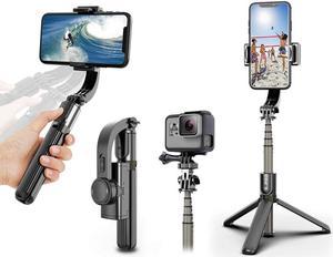 INPROX Selfie Stick Gimbal Stabilizer, UPXON 360° Rotation Tripod with Wireless Remote, Portable Phone Holder, Auto Balance 1-Axis Gimbal for Smartphones Tiktok Vlog Youtuber Live Video Record