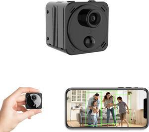 4K Mini Spy Camera WiFi Hidden Wireless Nanny Cam Small Indoor Home Security Secret Cameras Tiny Micro Surveillance Camera with Night Vision AI Human Detection PIR Long-Lasting Battery Life