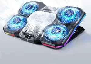 Upgraded Laptop Cooling Pad with Thermoelectric Cooler and 4 Fans, Powerful Laptop Cooler, Independent Control, Multi-Gear Adjustment, RGB, 14-18 Inch Laptop Stand (Laptop Cooling Pad 5) Upgraded Laptop Cooling Pad with Thermoelectric Cooler and 4 Fans, Powerful Laptop Cooler, Independent Control, Multi-Gear Adjustment, RGB, 14-18 Inch Laptop Stand (Laptop Cooling Pad 5)