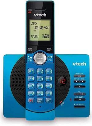 VTech CS6929-15 DECT 6.0 Expandable Cordless Phone System with Answering Machine, 1 Handset - Blue