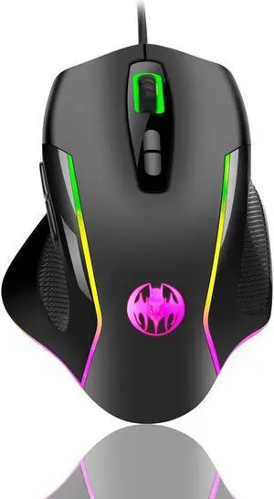 Wired Gaming Mouse 7 Buttons 6400DPI LED RGB Backlight Optical USB Computer Mouse Game Mice Mause For PC Computer Gamer Office