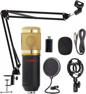 5Core Condenser Microphone Kit w/ Arm Stand Game Chat Audio Recording USA