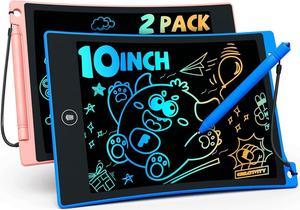 TEKFUN Kids Toys10in 2 Pack LCD Writing Tablet Coloring Doodle Drawing Board Pad for Kids with Stylus Car Trip Educational Toys Easter Toys Birthday Gift for Toddlers 3 4 5 6 7 Kids Girls Boys