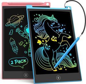 TECJOE 2 Pack LCD Writing Tablet 10 Inch Colorful Doodle Board Drawing Tablet for Kids Kids Travel Learning Toys Christmas Birthday Gifts for 3 4 5 6 Year Old Boys and Girls Toddlers