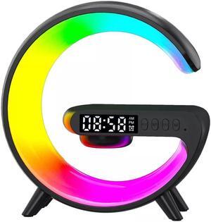 Intelligent LED Night Light G Shape Desk Lamp Bluetooth Speaker Wireless Charger BLACK 1200mAh battery LED Ambient Lighting Night Light