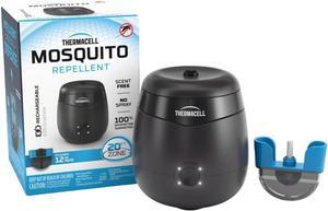 Mosquito Repellent E-Series Rechargeable Repeller; Patio Shield 20 Mosquito Protection Zone; includes 12-Hr Repellent Refill; No Flame or Scent; Bug Spray and Bug Zapper Alternative