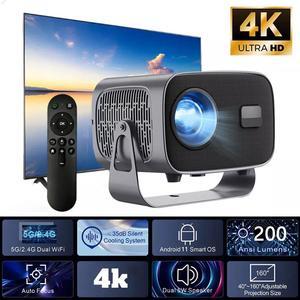 4K LED Projector Bluetooth WiFi 5G Home Cinema Theater 20000 Lumen WITH 100" Screen