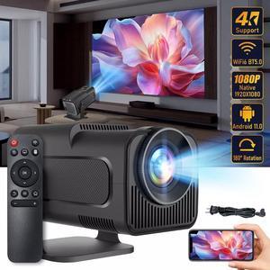 Mini Portable Projector 4K 1080P UHD Home Theater 10000 Lumen LED WiFi Bluetooth