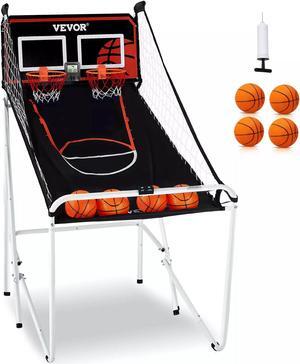 VEVOR Foldable Indoor Double Shot Basketball Arcade Game 2 Player 4 Balls
