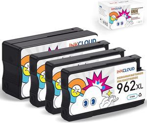 962XL XXL HighYield Ink Cartridges Replacement for HP 962 for HP OfficeJet Pro 9015e 9025 9018 9015 9025e 9010 9012 9020 9022 9026 9027 9028 Printer Black Cyan Magenta Yellow 4 Pack