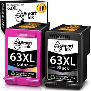 Smart Ink Remanufactured Ink Cartridge Replacement for HP 63 XL 63XL Black  Color 2 Combo Pack use with Deskjet 1110 1112 2130 3630 3632 Envy 4510 4516 4520 4522 4525 Officejet 3830 4650 4655 5220