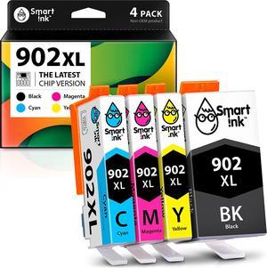 Smart Ink Compatible Ink Cartridge Replacement for HP 902XL 902 XL 4 Pack with Advanced Chip Technology to use with Officejet 6951 6954 6956 6958 6962 6950 Officejet Pro 6968 6974 6975 6978 6960