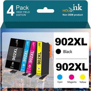 902XL Ink Cartridges Combo Pack Compatible for HP 902 XL Ink Cartridges for HP Officejet Pro 6978 6960 6962 6968 6954 6958 6950 6951 6970 Printers Black Cyan Magenta Yellow 4 Pack