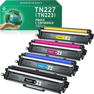 4pk TN227 TN-227 Toner Cartridge for Brother TN223 HL-L3210CW L3230CDW  L3270CDW