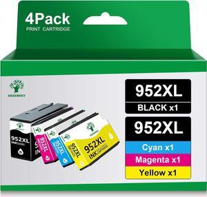 GREENSKY Remanufactured InkCartridge Replacement for HP 952XL 952 XL for HP OfficeJet 8710 8720 8740 7740 7720 8715 8702 8210 8725 8216 8730 Printer Ink 1 Black 1 Cyan 1 Yellow 1 Magenta