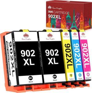 Toner Kingdom Compatible Ink Cartridges Replacement for HP 902XL 902 XL with The Newest Chips for Hp OfficeJet Pro 6958 6962 6968 6978 6970 Printers BlackCyanYellowMagenta 5 Packs