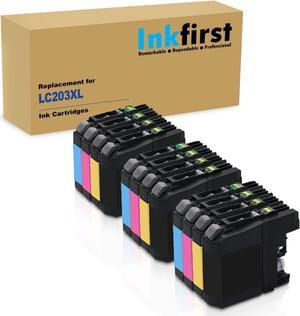 3 Set of 4 Inkfirst Ink Cartridges LC203XL LC203 LC201 High Yield Compatible Remanufactured for Brother MFC-J4320DW MFC-J4420DW MFC-J460DW MFC-J4620DW MFC-J480DW MFC-J485DW MFC-J5520DW MFC-J5620DW