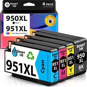 Smart Ink Compatible Ink Cartridge for HP 950 951 XL 950XL 951XL BlackCMY 4 Pack Combo for HP Officejet 8100 8600 8610 8620 8630 8640 8660 8615 8625 251DW 276DW