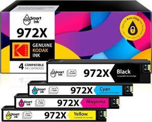 Smart Ink Compatible Ink Cartridge Replacement for HP 972X 972 (4 Pack Combo) to use with PageWide Pro 477dw 577dw 452dw 477dn 452dn 577z 552dw P55250dw Printers (Black & Cyan Magenta Yellow)