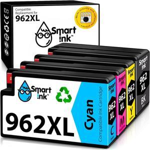 Smart Ink Compatible Ink Cartridge Replacement for HP 962XL 962 XL Black XL  CMY XL 4 Combo Pack to use with Officejet Pro 9015 9010 9018 9022 9025 9020 9019 9013 9016 Officejet 9012