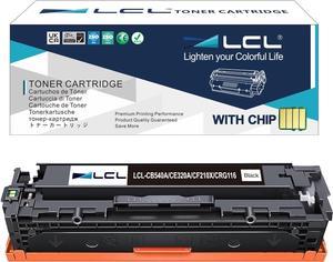 LCL Remanufactured for HP 125A 128A 131A 131X CB540A CE320A CF210A CF210X (1-Pack, Black) Toner Cartridge for HP Color Laserjet CM1415fn CM1410fnw CP1522n CP1523n CP1525NW CM1410fnw CP1525nw