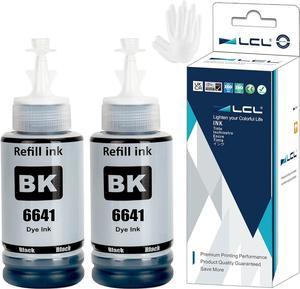 LCL Compatible for 664 T6641 T664120 (2-Pack,Black) Ink Bottle for Expression ET-2500, Expression ET-2550, Expression ET-2600 ET-2650 ET-16500 ET-4500 ET-4550