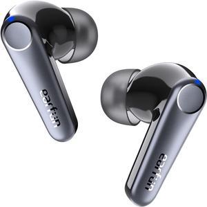 EarFun Air Pro 3 Noise Cancelling Wireless Earbuds, Qualcomm® aptX Adaptive Sound, 6 Mics CVC 8.0 ENC, Bluetooth 5.3 Earbuds, Multipoint Connection, 45H Playtime, App Customize EQ, Wireless Charging