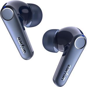 EarFun Air Pro 3 Noise Cancelling Wireless Earbuds, Qualcomm® aptX Adaptive Sound, 6 Mics CVC 8.0 ENC, Bluetooth 5.3 Earbuds, Multipoint Connection, 45H Playtime, App Customize EQ, Blue