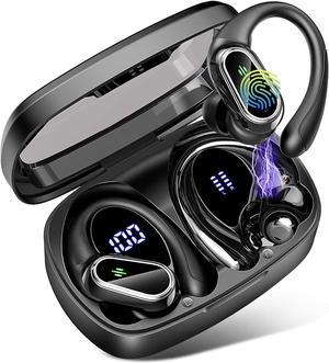 Wireless Earbuds Bluetooth 5.3 Headphones 50H Playtime Ear Buds with Dual LED Display, HiFi Stereo Wireless Headphones with Noise Cancelling Mic, USB-C, IPX7 Waterproof Earphones for Sports Running