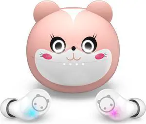 Halfic Wireless Earbuds for Kids and Adults Bluetooth 5.0 Headphone with Mic and Noise Reduction, in-Ear Buds for Teens and 36H Playtime IPX5 Waterproof Touch Control Pink