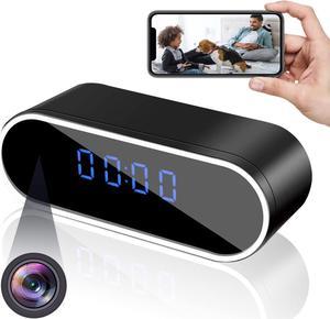 Hidden Camera Clock 1080P HD WiFi Spy Nanny Cam Indoor Wireless Secutity Surveillance Cameras with Phone App and Motion Detective for Home and Office