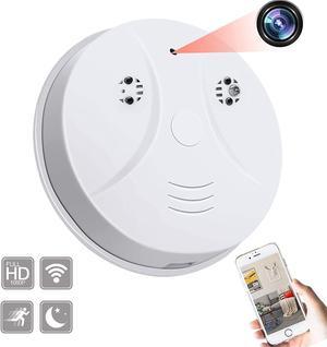 Hidden Camera Smoke Detector 1080P HD Nanny Cam WiFi (2.4G only) Remote View with Night Vision Motion Detection Indoor Security Monitoring