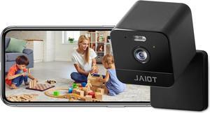 JAIOT Indoor Plug-in Security Camera, 2.4G Wi-Fi Pet Camera with Phone APP, Camera for Home Security, Color Night Vision, Wired, Motion Detection, Easy Set Up, 2-Way Audio, Work with Alexa